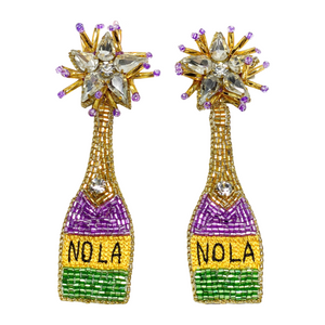 NOLA Champagne Bottle Earrings