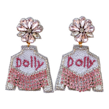 Load image into Gallery viewer, Pink Dolly Fringe Jacket Earrings
