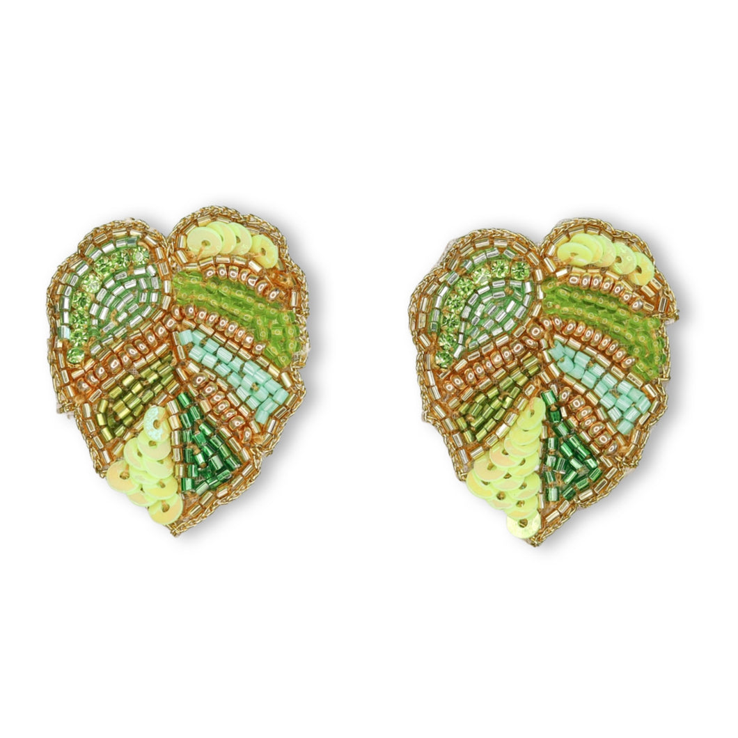 Palm Tree Leaf Stud Earrings | Last in stock!