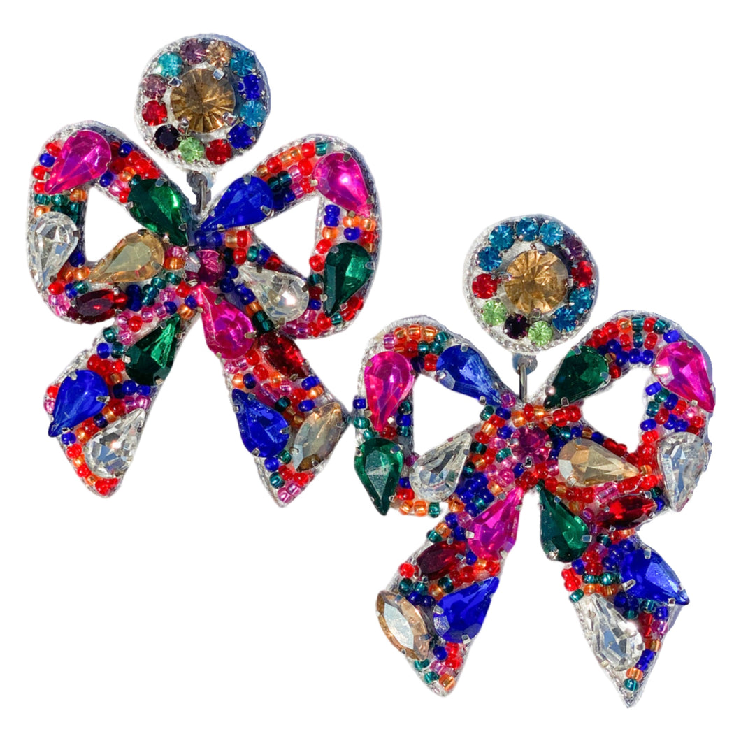 Hayley Bow Earrings - Multicolor