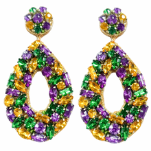 Load image into Gallery viewer, Juliet Drop Earrings | Mardi Gras Edition
