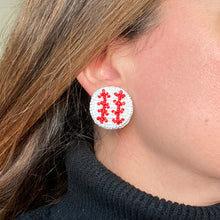Load image into Gallery viewer, Baseball Stud Earrings
